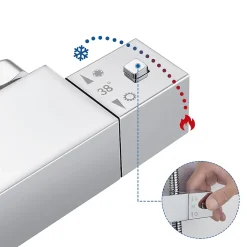 Colonne de Douche avec Robinetterie Thermostatique Auralum max Ensemble de Douche avec Tête de Douche de 10 pouces
