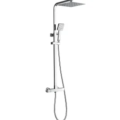 Colonne de Douche avec Robinetterie Thermostatique, Auralum max Ensemble de Douche avec pommeau + douchette + flexible