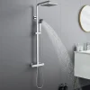 Colonne de Douche avec Robinetterie Thermostatique, Auralum max Ensemble de Douche avec pommeau + douchette