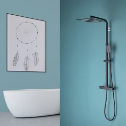 Colonne de Douche avec Robinetterie Thermostatique, Auralum max Ensemble de Douche avec pommeau + douchette