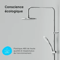Colonne de douche baignoire sans robinet, Système de douche, Barre de douche Chrome F07TB000 Hit AM.PM