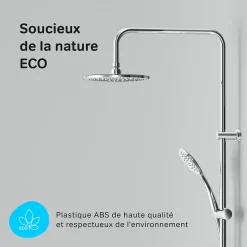 Colonne de douche baignoire sans robinet, Système de douche, Barre de douche Chrome F07TB000 Hit AM.PM