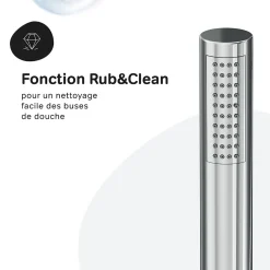 Colonne de douche baignoire sans robinet, Système de douche, Barre de douche Chromé, Spike F07PA000 AM PM