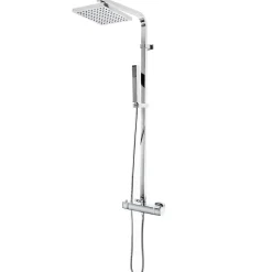 Colonne de douche design carre Robinet Mitigeur thermostatique chrome