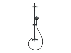 Colonne de douche en acier inoxydable noir mat - 116 cm - AITA