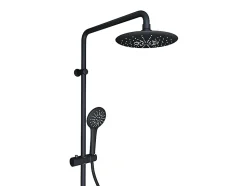 Colonne de douche en acier inoxydable noir mat - 116 cm - AITA