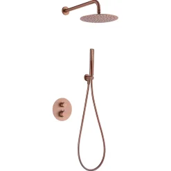 Colonne de Douche Encastrée Thermostatique Anti-Calcaire Or Rose Cuivré IMEX NAPOLES GTN047/ORC