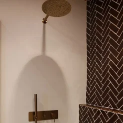 Colonne de douche encastrée mécanique cuivre brossé Essebagno Envol