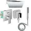 Colonne de douche encastrée mécanique HANSGROHE Vernis Shape Flexible Isiflex Douchette PulsifyE chromé