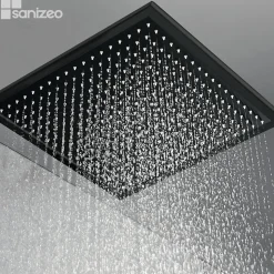 Colonne de Douche Encastrée Anti-Calcaire Noir Mat IMEX VOLGA GET015/NG