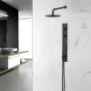 Colonne de douche encastrée thermostatique PURA noir mat