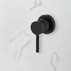 Colonne de douche encastrée thermostatique MINIMALISTA noir mat
