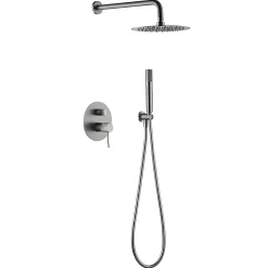 Colonne de Douche Encastrée Anti-Calcaire Nickel Brossé IMEX LINE GPD038/NQ