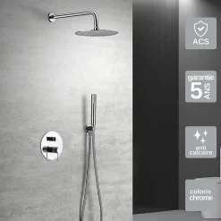 Colonne de Douche Encastrée Anti-Calcaire Chrome IMEX LINE GPD038