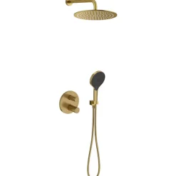Colonne de douche encastrée thermostatique JACOB DELAFON Metro laiton brossé