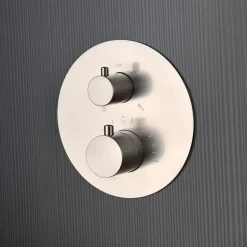 Colonne de Douche Encastrée Thermostatique Anti-Calcaire en Niquel Brossé IMEX MONZA GTM039/NQ