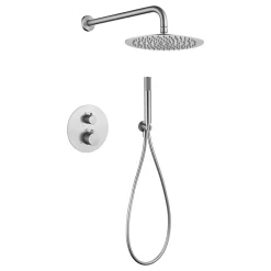 Colonne de Douche Encastrée Thermostatique Anti-Calcaire en Niquel Brossé IMEX MONZA GTM039/NQ