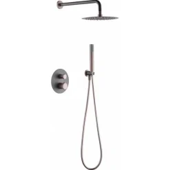 Colonne de Douche Encastrée Thermostatique Anti-Calcaire Gris et Champagne IMEX MONZA GTD038/GC