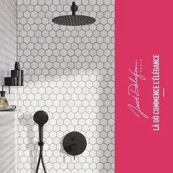 Colonne de douche encastrée mécanique JACOB DELAFON Metro noir mat