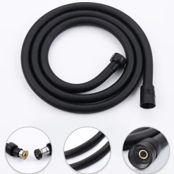 Colonne de Douche Encastrée Noir Système de Douche Thermostat en Laiton avec Tête de Douche Carrée 30x30CM