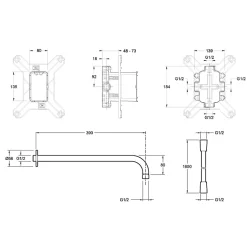 Colonne de douche encastrée thermostatique JACOB DELAFON Modulo + nettoyant