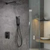 Colonne de Douche Encastrée Anti-Calcaire Noir Mat IMEX DUBLIN GPE006/NG