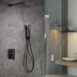 Colonne de Douche Encastrée Anti-Calcaire Noir Mat IMEX DUBLIN GPE006/NG