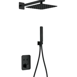 Colonne de Douche Encastrée Thermostatique Anti-Calcaire Noir Mat IMEX MADEIRA GTM021/NG