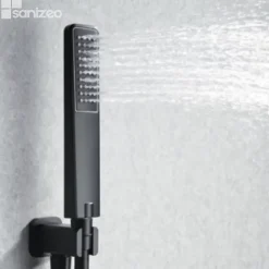 Colonne de Douche Encastrée Thermostatique Anti-Calcaire Noir Mat IMEX MADEIRA GTM021/NG
