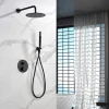 Colonne de Douche Encastrée Thermostatique Anti-Calcaire Noir Mat IMEX MONZA GTM039/NG