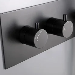 Colonne de douche encastrée thermostatique CORPOSA noir mat