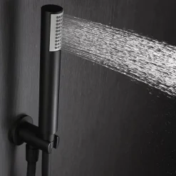 Colonne de Douche Encastrée Anti-Calcaire Noir Mat IMEX LINE GPD038/NG