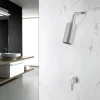 Colonne de douche encastrée thermostatique MINIMALISTA acier brossé