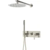 Colonne de douche encastrée mécanique façon inox Essebagno Molette