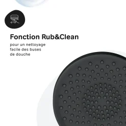 Colonne de douche et bain baignoire thermostatique Système de douche avec mitigeur thermostatique Noir, F07XA422 X-Joy AM.PM