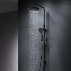 Colonne de douche et bain baignoire sans batterie Système de douche Pommeau de douche, Noir, F07TA022 Hit AM.PM