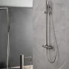 Colonne de douche externe CURVED Mitigeur monocommande Canon de fusilChroméNoir matCanon de fusilOr brosséOr rose brossé Colonne