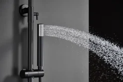 Colonne de douche externe CURVED Mitigeur monocommande Noir (mat)ChroméNoir matCanon de fusilOr brosséOr rose brossé Colonne de d