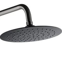 Colonne de douche façon inox et noir avec thermostatique Essebagno Kissy