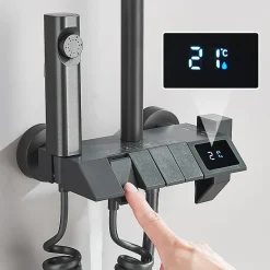 Colonne de douche graphite avec affichage température LED