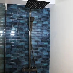 Colonne de douche gun métal avec thermostatique 300 Essebagno Quartos