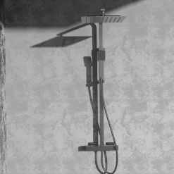 Colonne de douche gun métal avec thermostatique 300 Essebagno Quartos