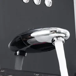 Colonne de douche hydromassante LULY 4 jets + 1 robinet Noir - Saniverre