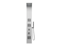 Colonne de douche hydromassante - Argenté - 20 x 150 cm - TYRA
