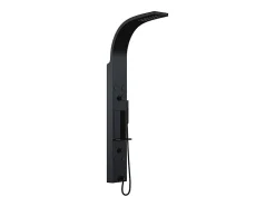 Colonne de douche hydromassante avec étagère - Noir mat - 20 x 140 cm - ROANA