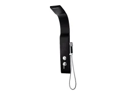 Colonne de douche hydromassante - noire - 20 x 132 cm - KOURBEA