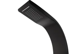 Colonne de douche hydromassante - noire - 20 x 132 cm - KOURBEA