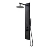 Colonne de douche hydromassante noire - 130 x 20 cm - JUBIDA