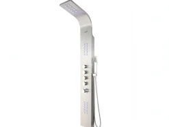 Colonne de douche hydromassante thermostatique à leds - 20 x 165cm - Argent - FELICITA