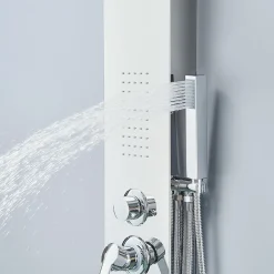 Colonne de douche hydromassante ZENY 3 jets Gris / Argent - Saniverre